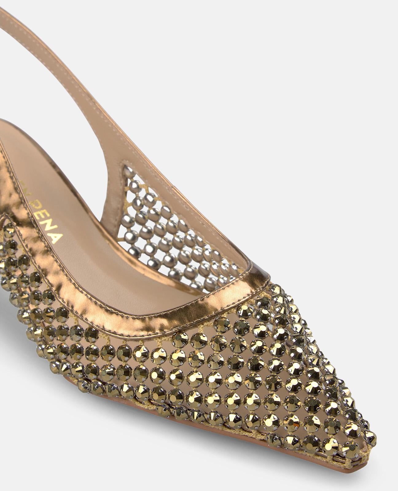 alma-en-pena-metallic-effect-mesh-slip-on-shoe-slingpumps-bronze-4-cm image 4
