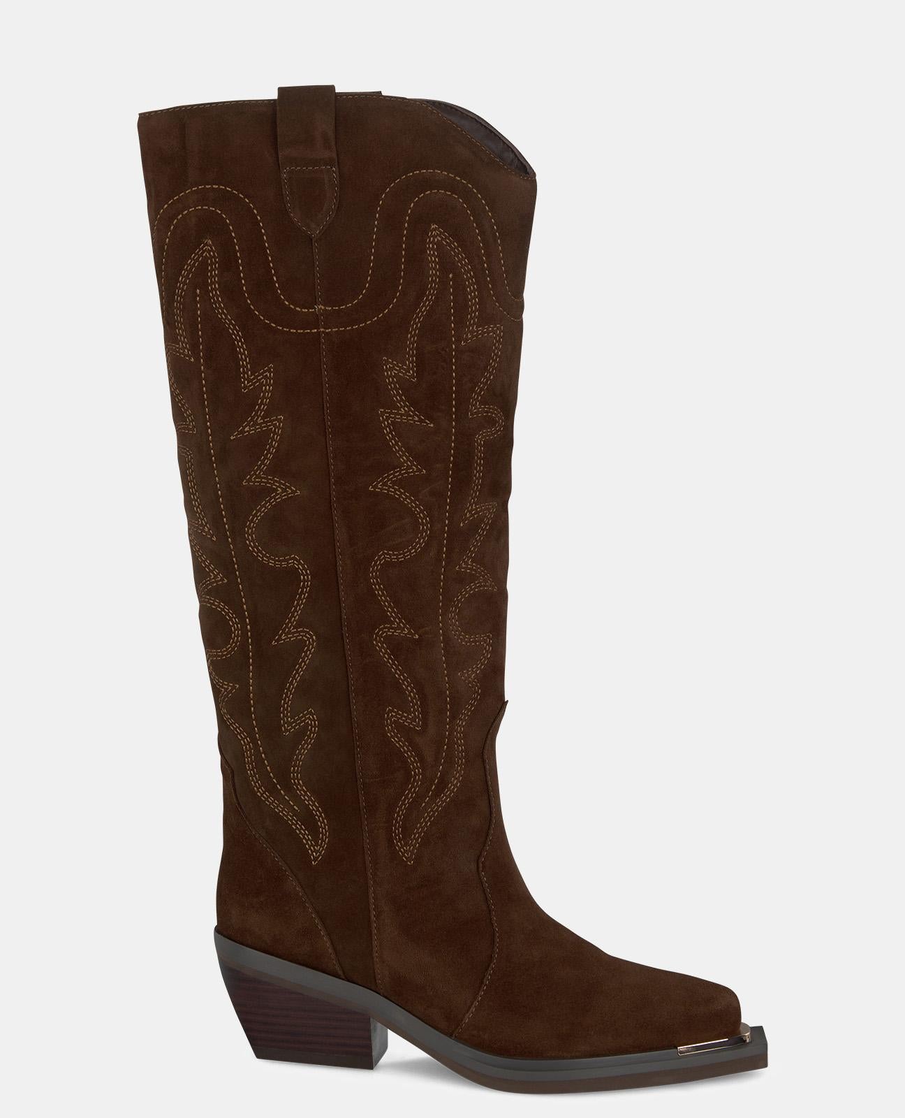 alma-en-pena-alfa-52536-cowboy-stiefel-mit-stickerei-camel-leder-6-cm-41-cm-scha image 1