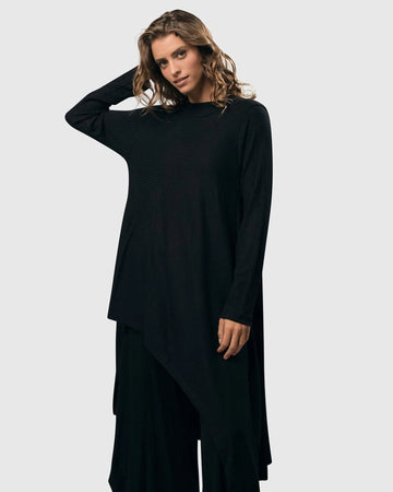 alembika-grace-waffle-hi-lo-top-damen-schwarz image 3