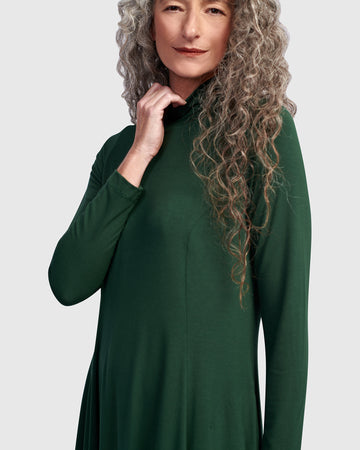 alembika-essential-turtleneck-cocoon-kleid-jungle-damen-jerseykleid image 7