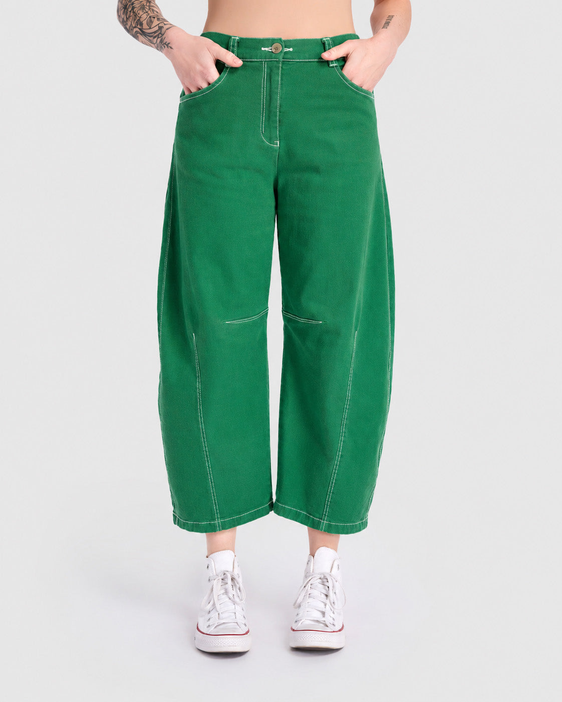 alembika-go-to-barrel-pants-emerald-damen-hose image 1