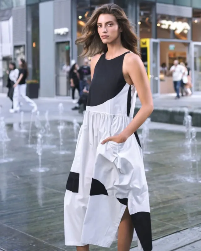 alembika-urban-harper-pocket-kleid-wei-schwarz image 1