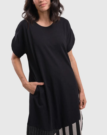 alembika-tulip-cocoon-midi-kleid-bars image 5