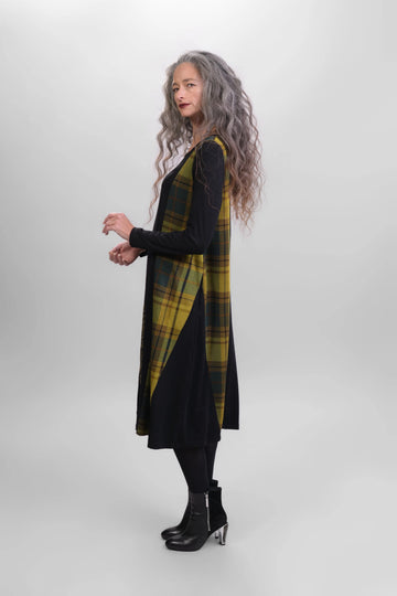 alembika-misto-midikleid-plaid-samt-jersey-mit-taschen image 4