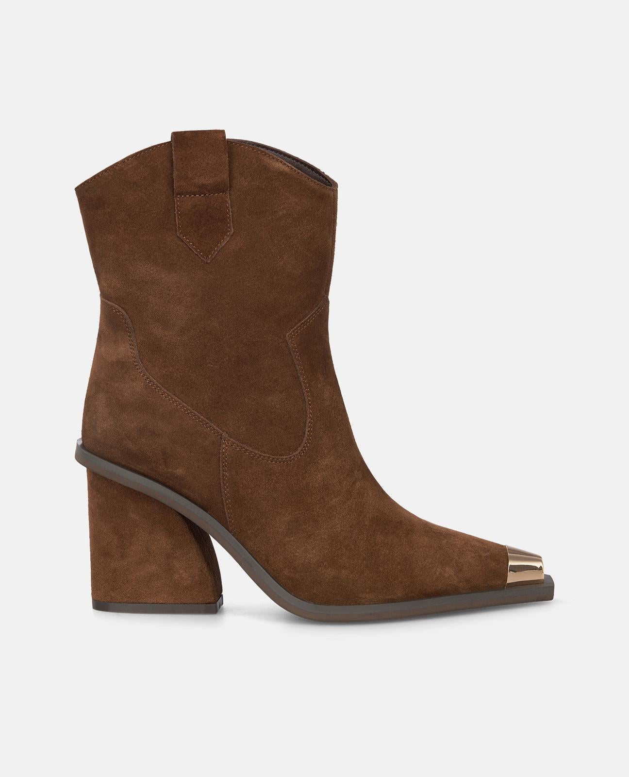 alma-en-pena-alfa-61212-stiefelette-mit-metallic-spitze-camel-8-cm-absatz image 1