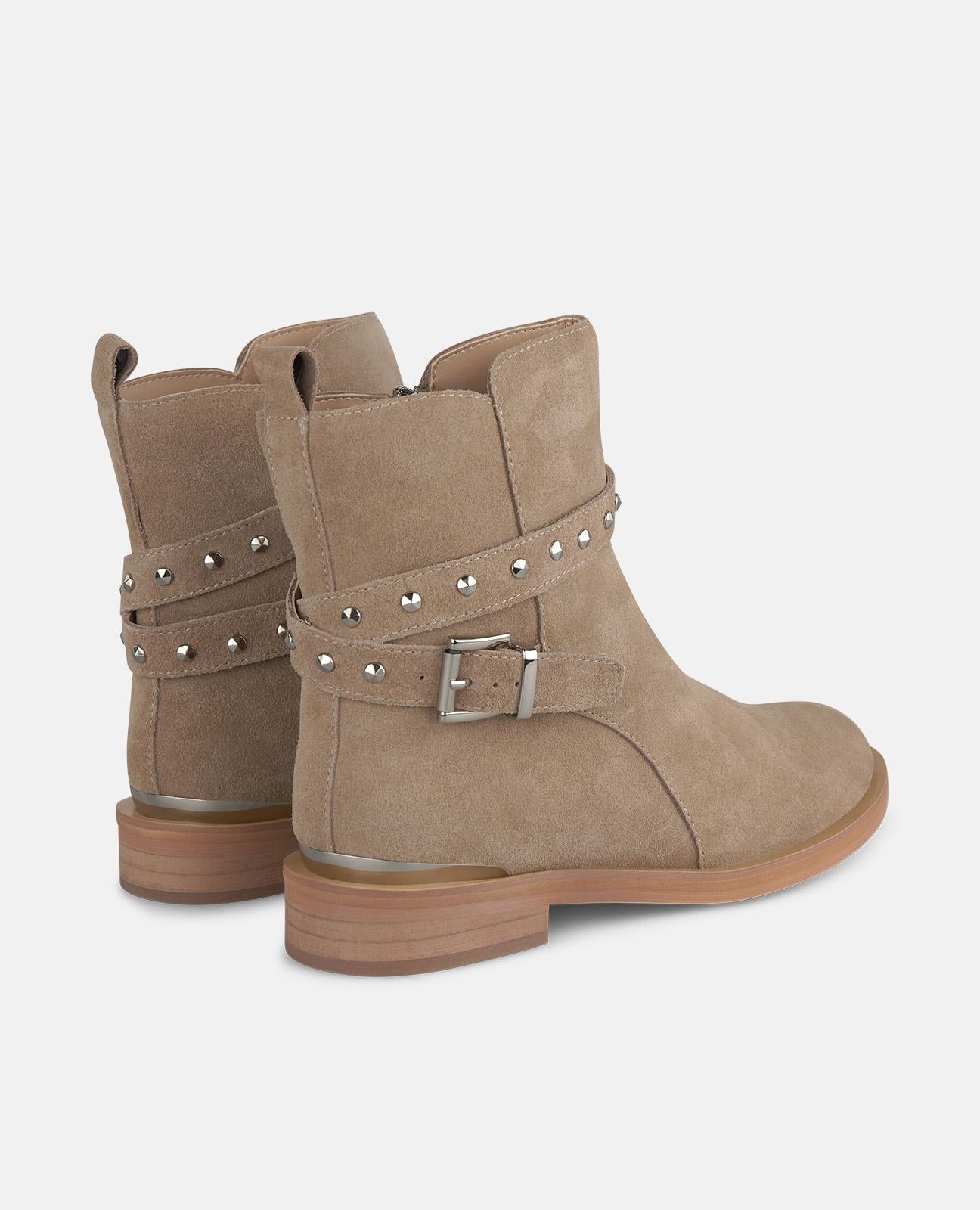 alma-en-pena-flat-ankle-boot-with-studs-damen-stiefelette-vison-3-cm image 3