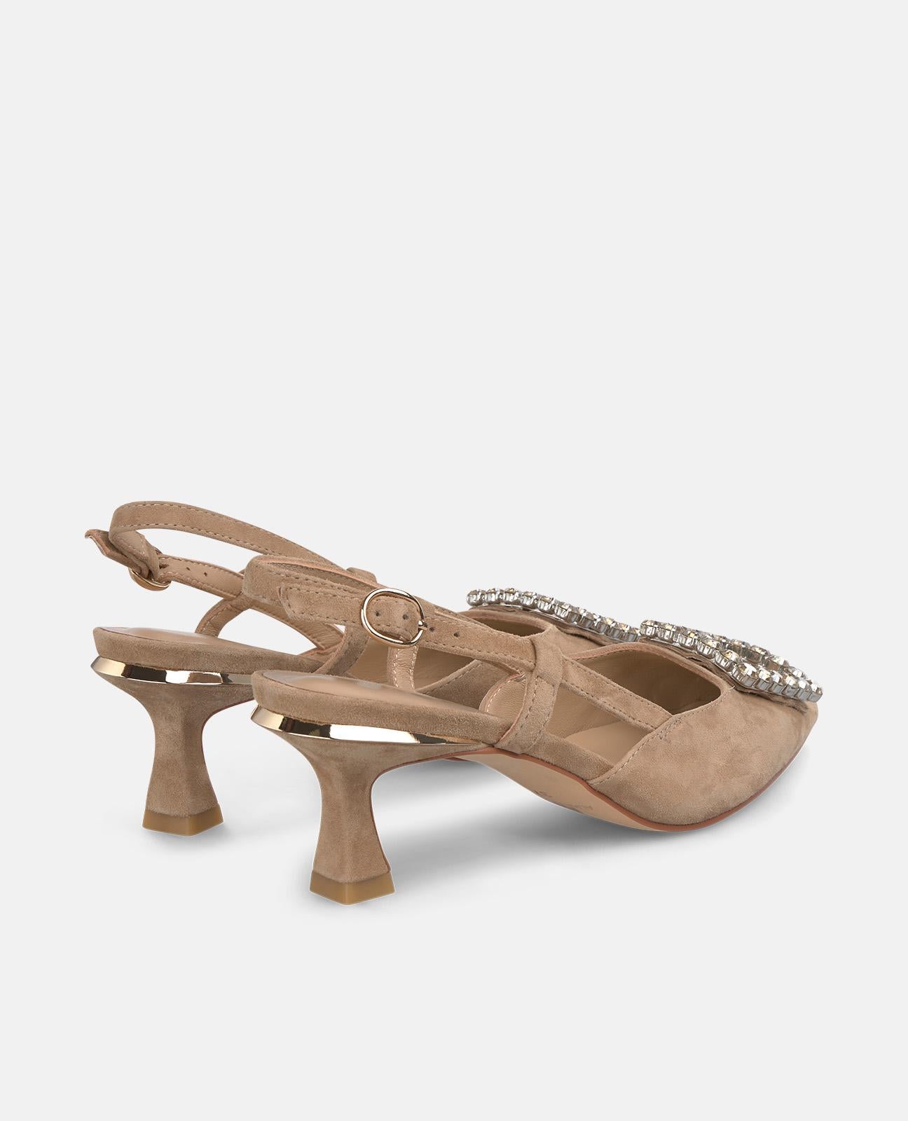 alma-en-pena-low-heel-schuh-damen-pumps-camel-mit-strass-und-6-cm-absatz image 3