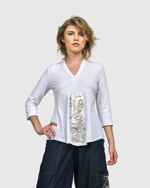 alembika-anchorage-v-neck-top-white-baumwoll-shirt-mit-print image 1