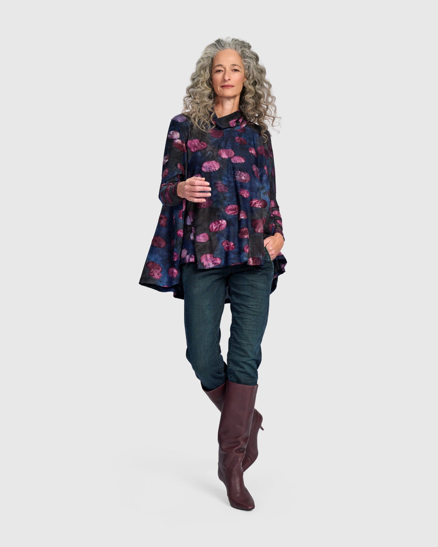 alembika-pippin-trapeze-top-tunika-midnight-wine image 2