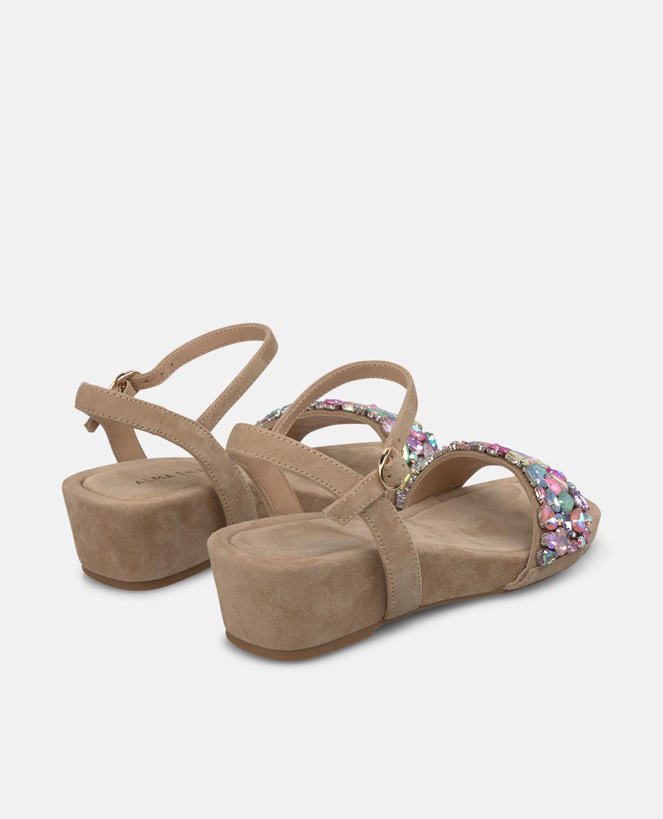 alma-en-pena-keilsandalette-strass-riemen-plateau-4-5-cm-arena image 3