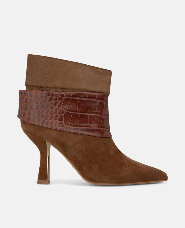 alma-en-pena-suede-ankle-boots-animal-print-stiefelette-camel-8-5-cm image 1