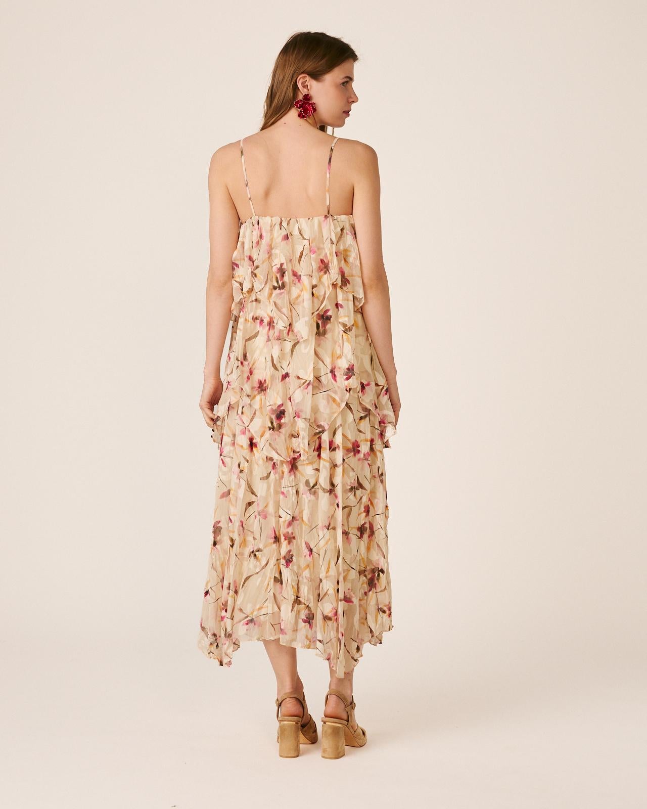 alma-en-pena-chiffonkleid-floral-damen-midi-r-schenkleid-rosa-mit-tr-gern image 7