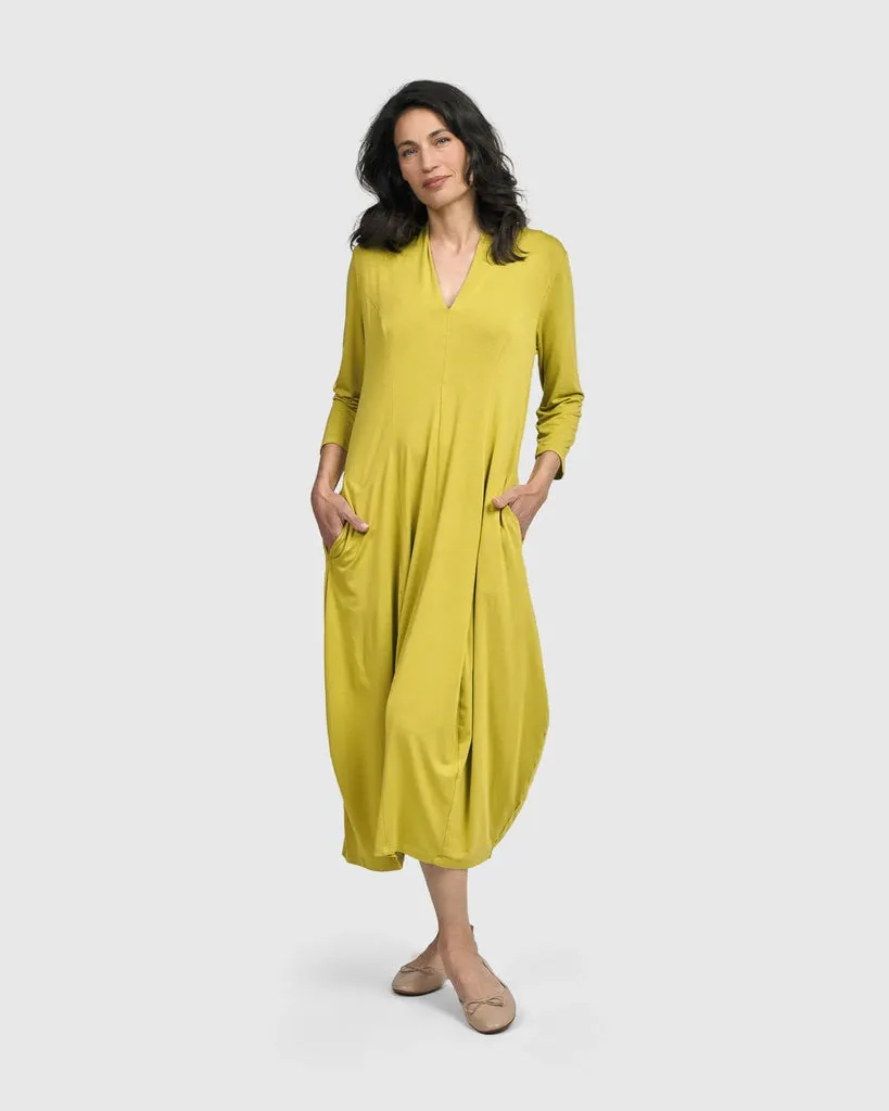 alembika-essential-cocoon-kleid-lime image 1