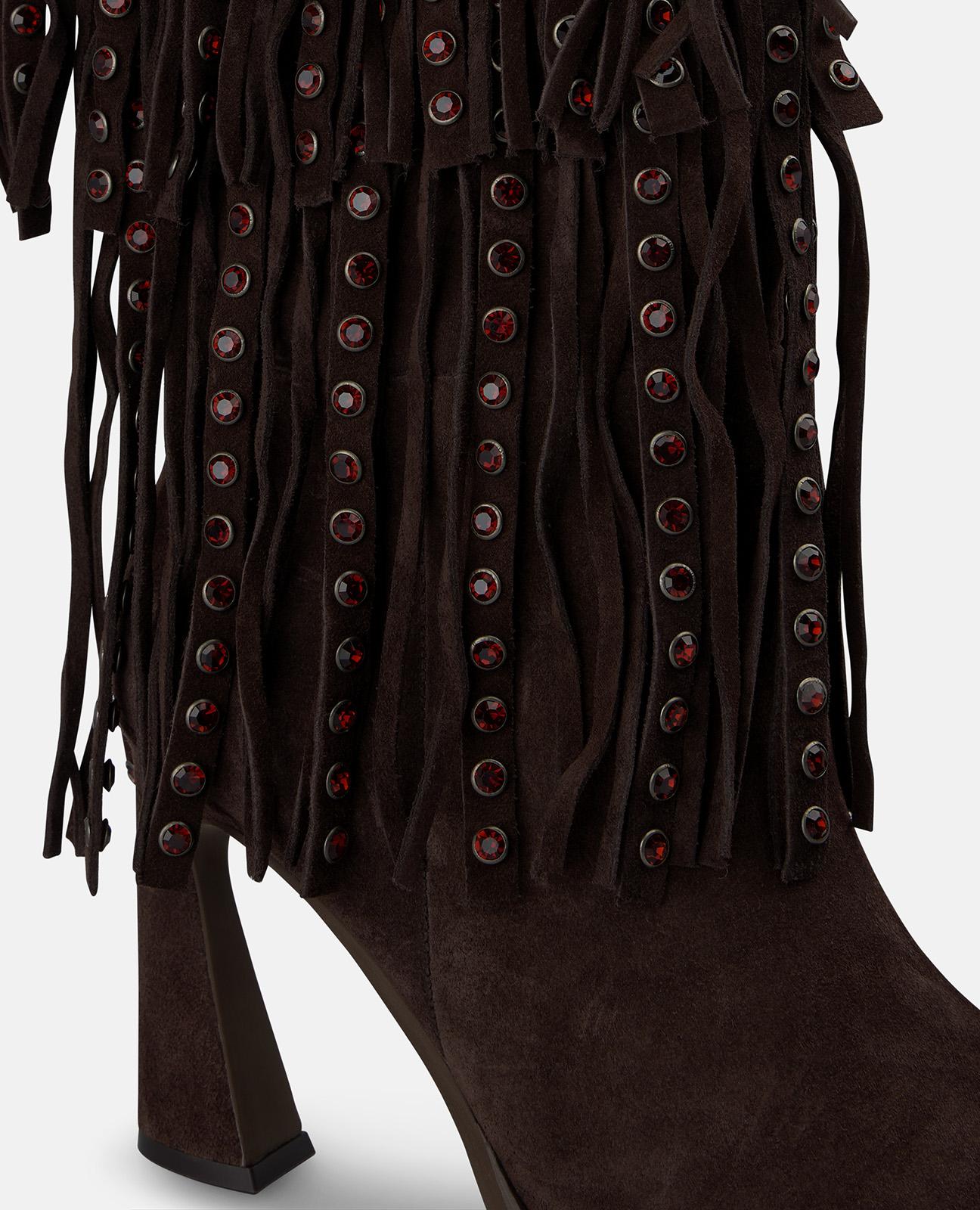 alma-en-pena-suede-cowboy-boots-fransen-braun-9-cm image 4
