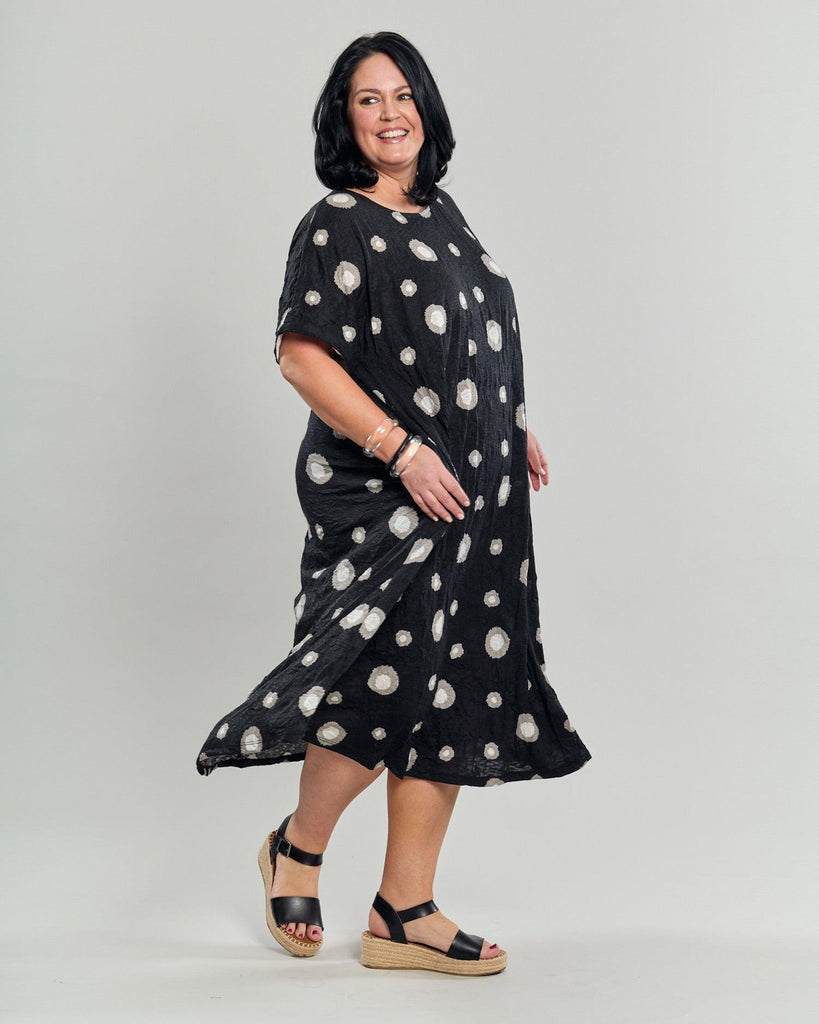 alembika-ayla-trapeze-midi-kleid-bubbles image 1