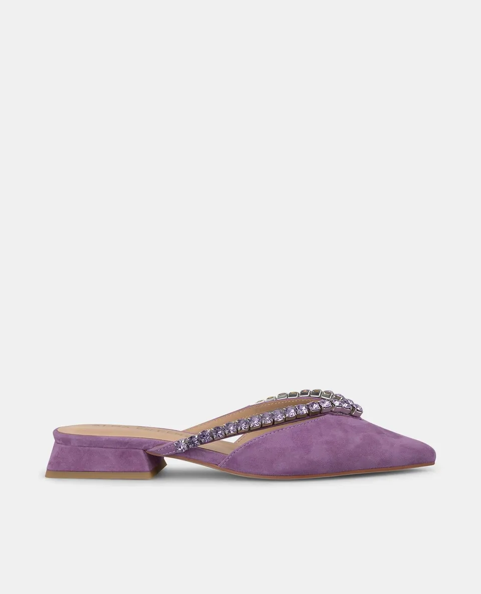alma-en-pena-mules-spitze-strass-violett-flach-2-cm image 1