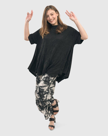 alembika-crinkle-trapeze-top-schwarz image 3