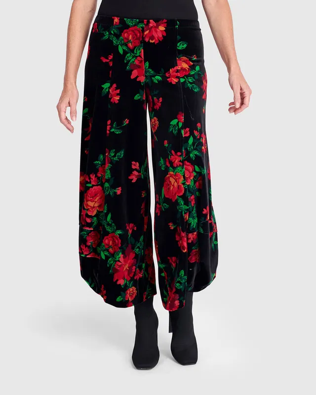 alembika-chie-velvet-punto-pants-roses-samt-hose-laterne image 1