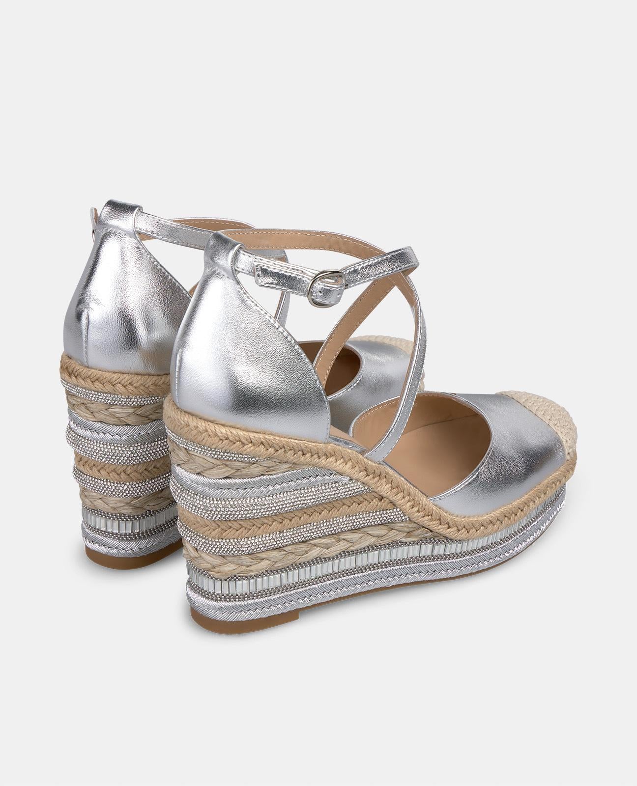 alma-en-pena-wedge-keilsandalette-silber-mit-flecht-details-9-8-cm image 3