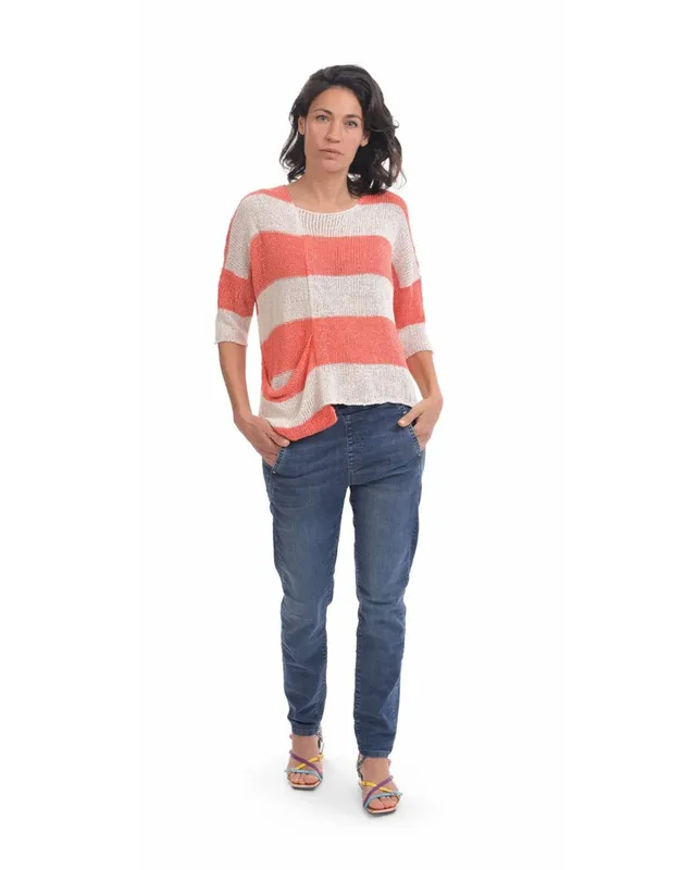 alembika-luxe-pocket-hem-pullover-peach image 1