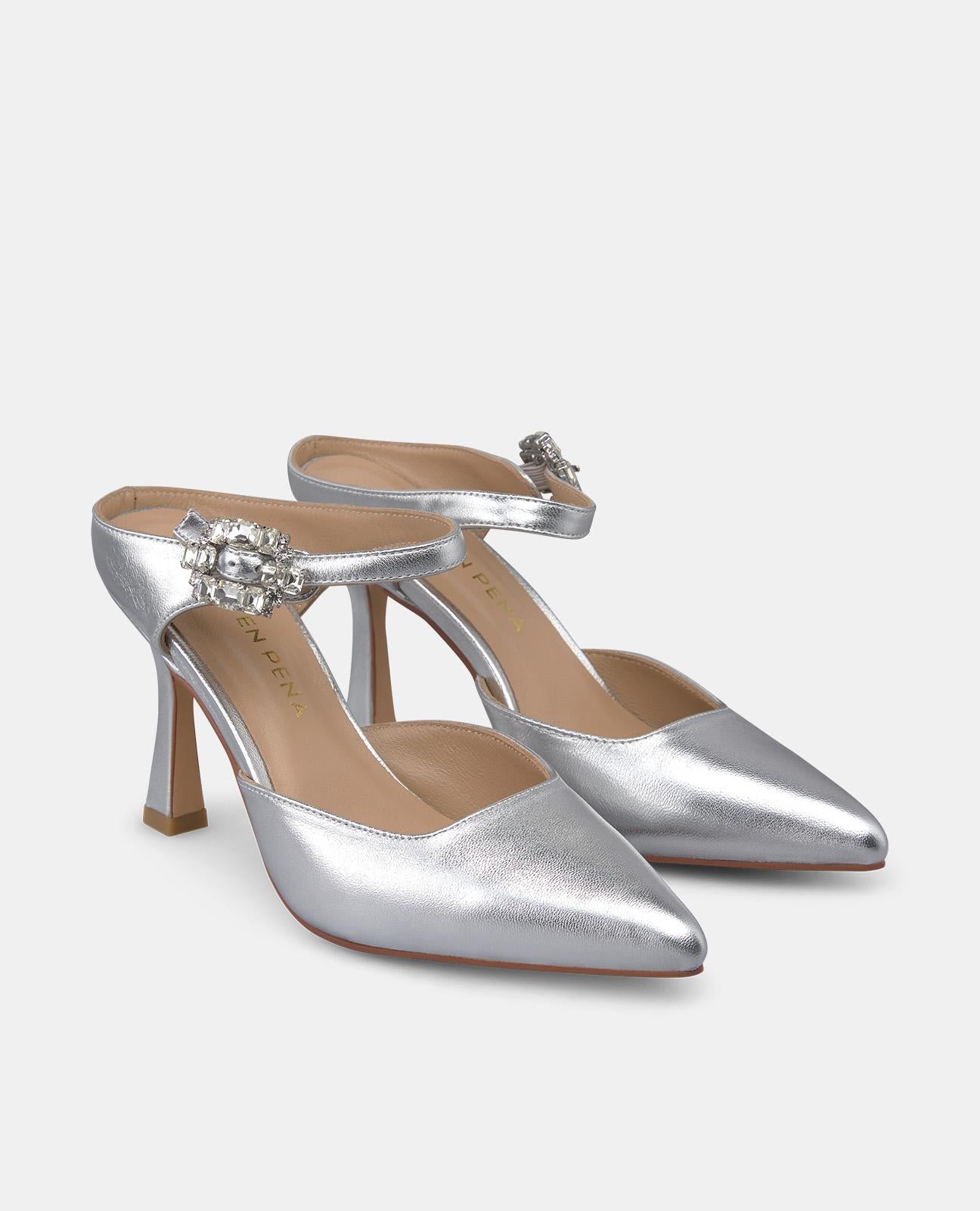 alma-en-pena-jewel-buckle-heel-shoes-slingpumps-silber-9-cm image 2