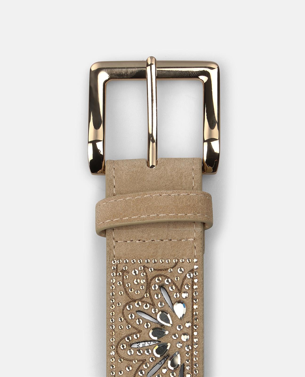 alma-en-pena-beaded-belt-4-cm-lederg-rtel-braun image 3