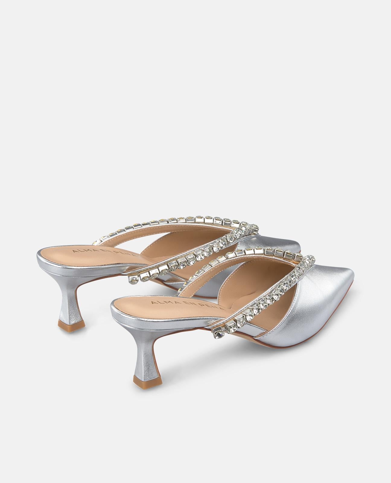 alma-en-pena-alfa-53810-kitten-mules-mit-strass-silber image 3