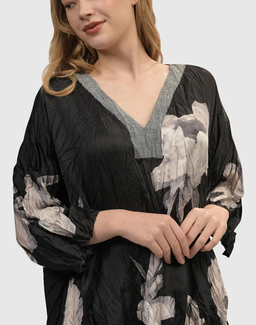 alembika-paige-crinkle-kaftan-tunika-kleid-rosen-baumwolle image 3
