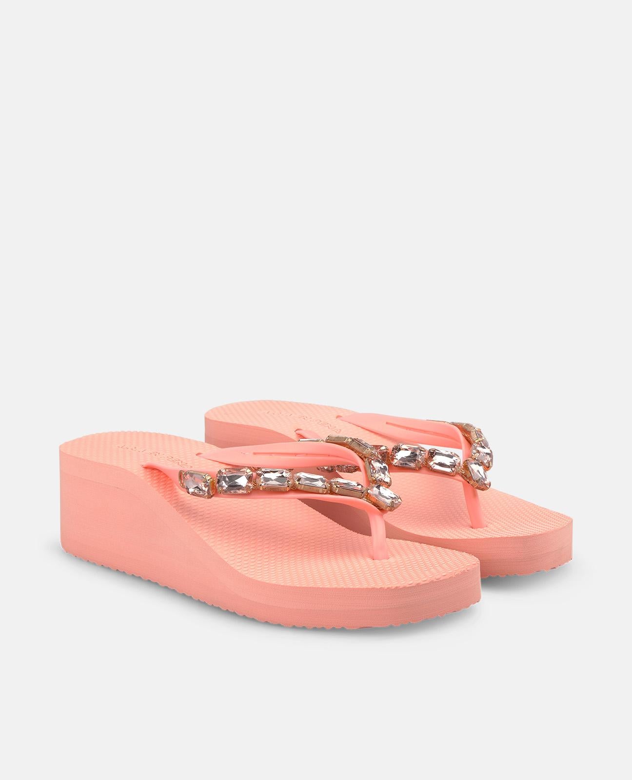 alma-en-pena-minimalist-platform-beach-sandals-plateausandale-koralle-5-5-cm image 2