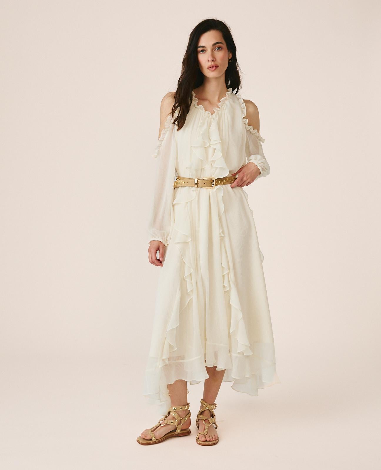 alma-en-pena-flowy-midi-dress-with-ruffles-r-schen-midikleid-off-shoulder-wei image 5
