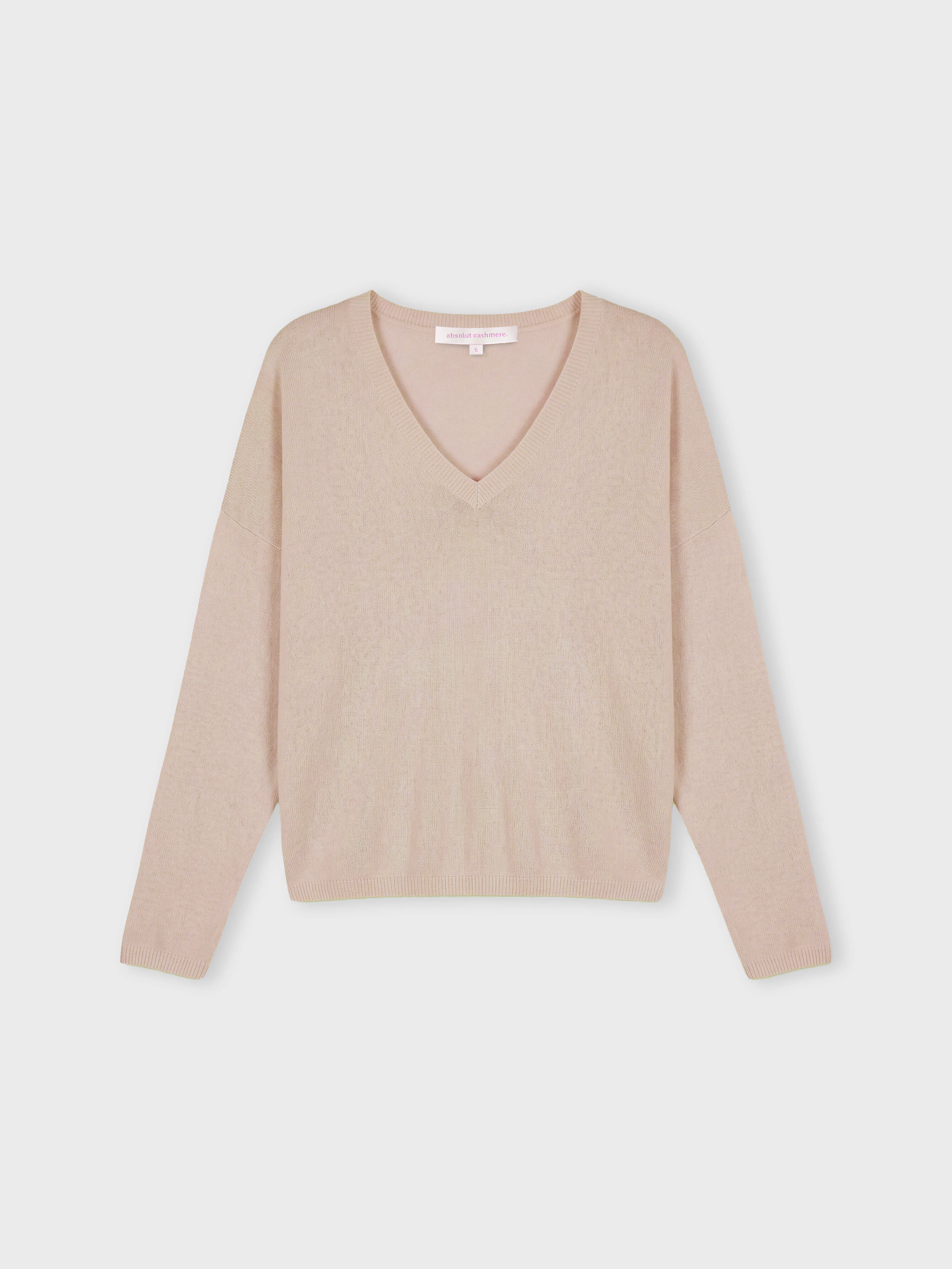 absolut-alicia-pullover-mit-v-ausschnitt-aus-kaschmir-beige-braun image 1