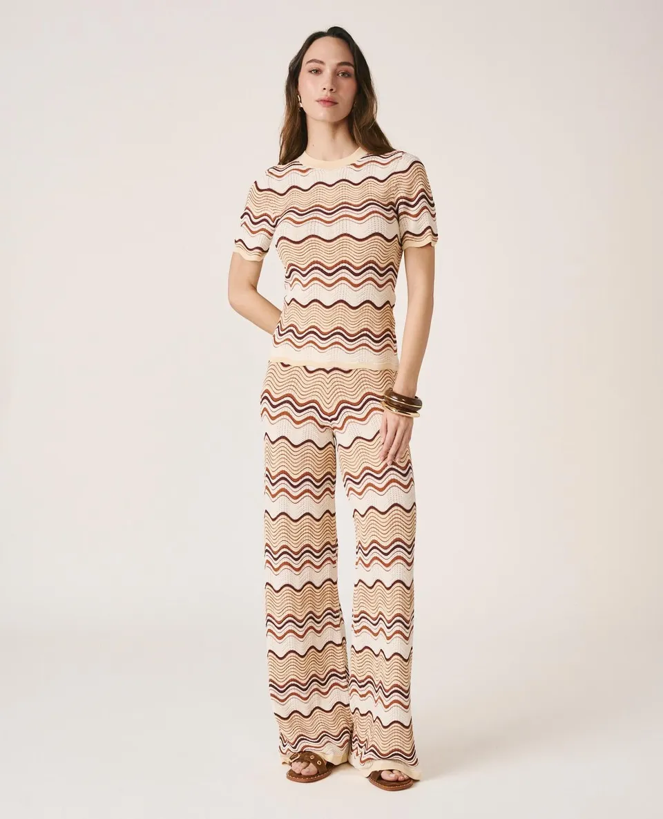 alma-en-pena-straight-knit-trousers-strickhose-karamell-geometrie-muster image 1