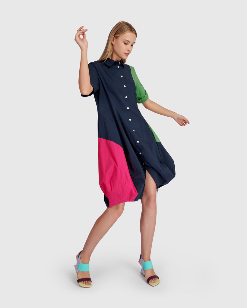 alembika-barb-baumwoll-hemdblusenkleid-navy-multi image 1