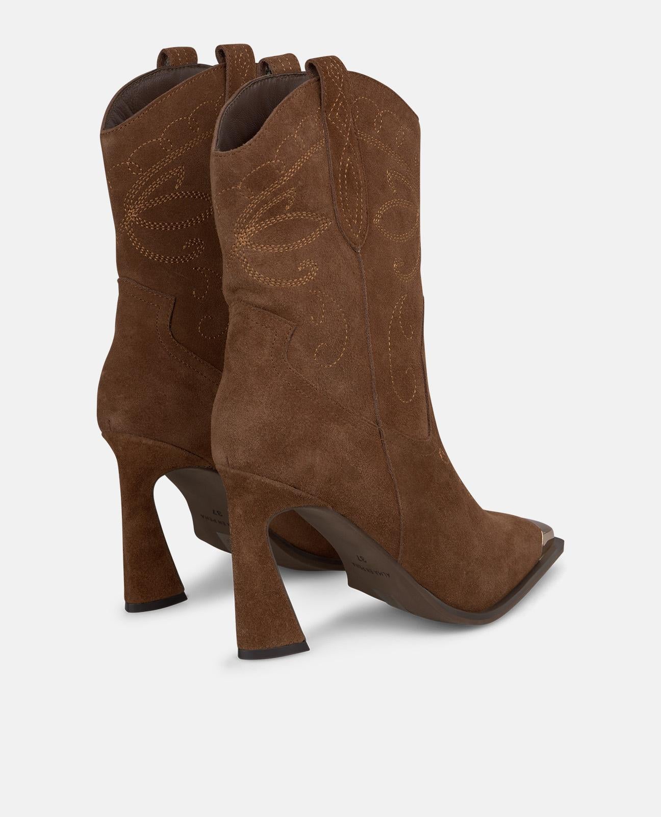 alma-en-pena-stiefelette-trichterabsatz-stickerei-camel image 3