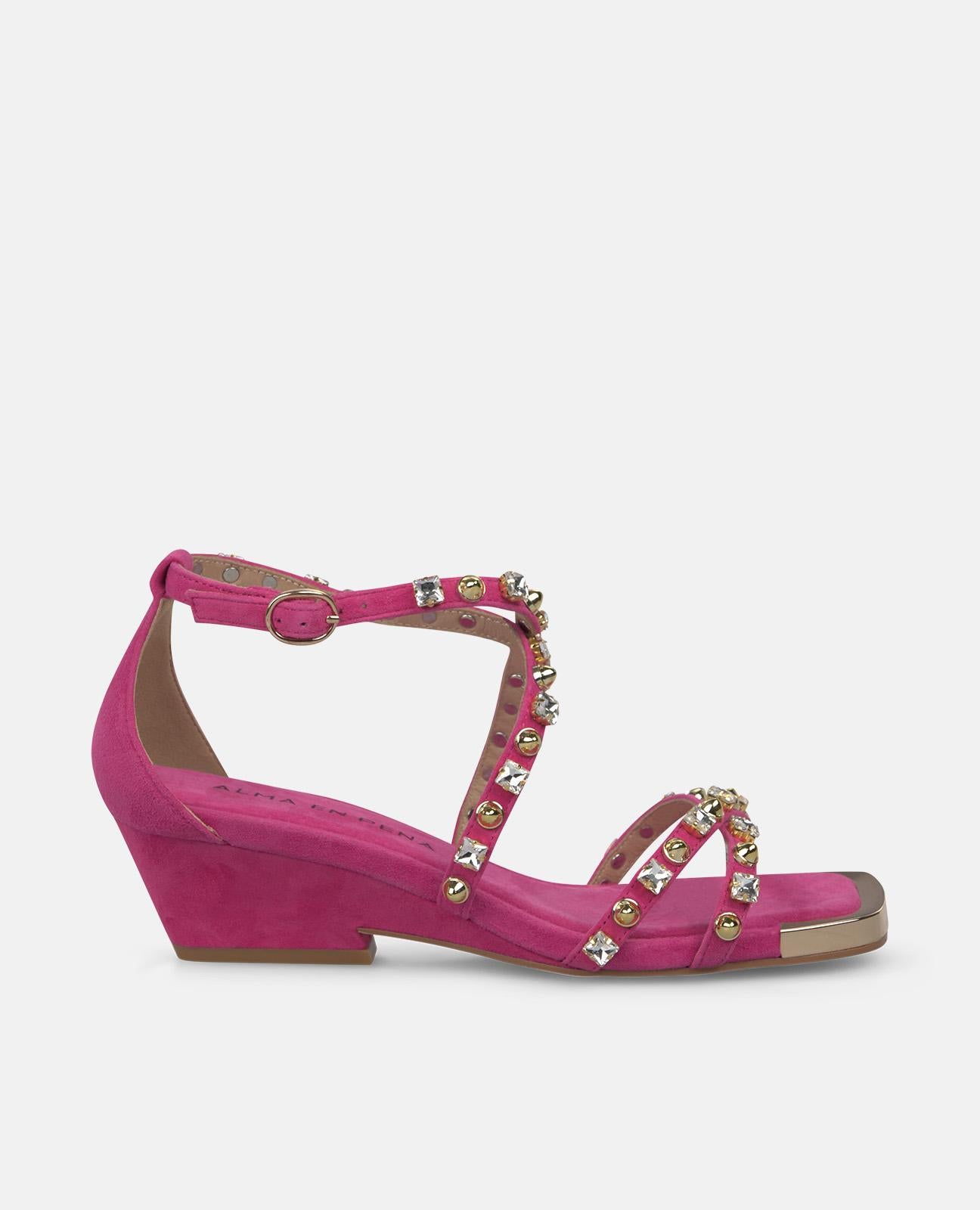 alma-en-pena-ankle-strap-jeweled-sandal-riemchensandale-fuchsia-6-cm image 1