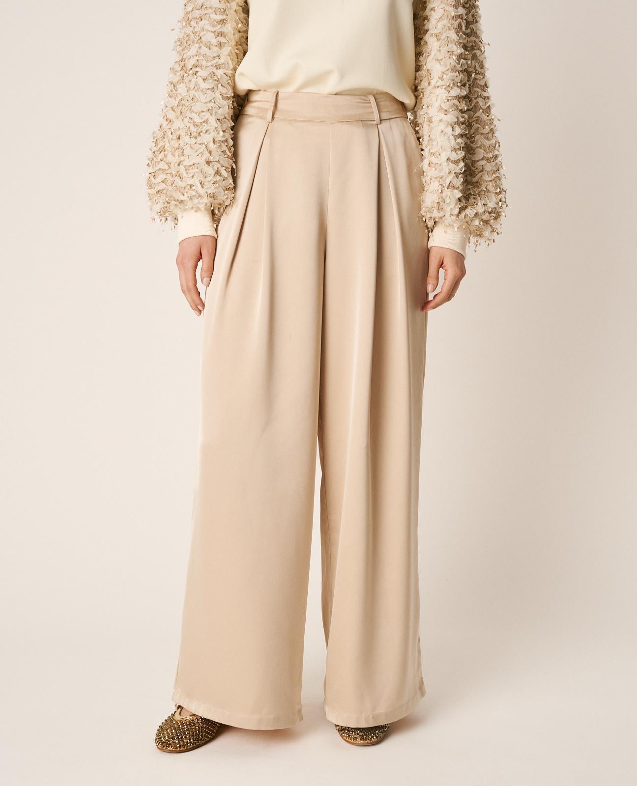 alma-en-pena-satin-pants-satinhose-high-waist-wide-leg-gold image 5