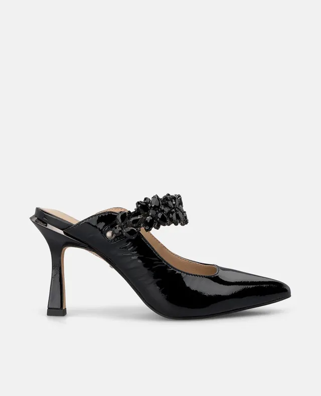 alma-en-pena-lack-slingpumps-schwarz-8-cm-absatz-mit-schnalle image 1