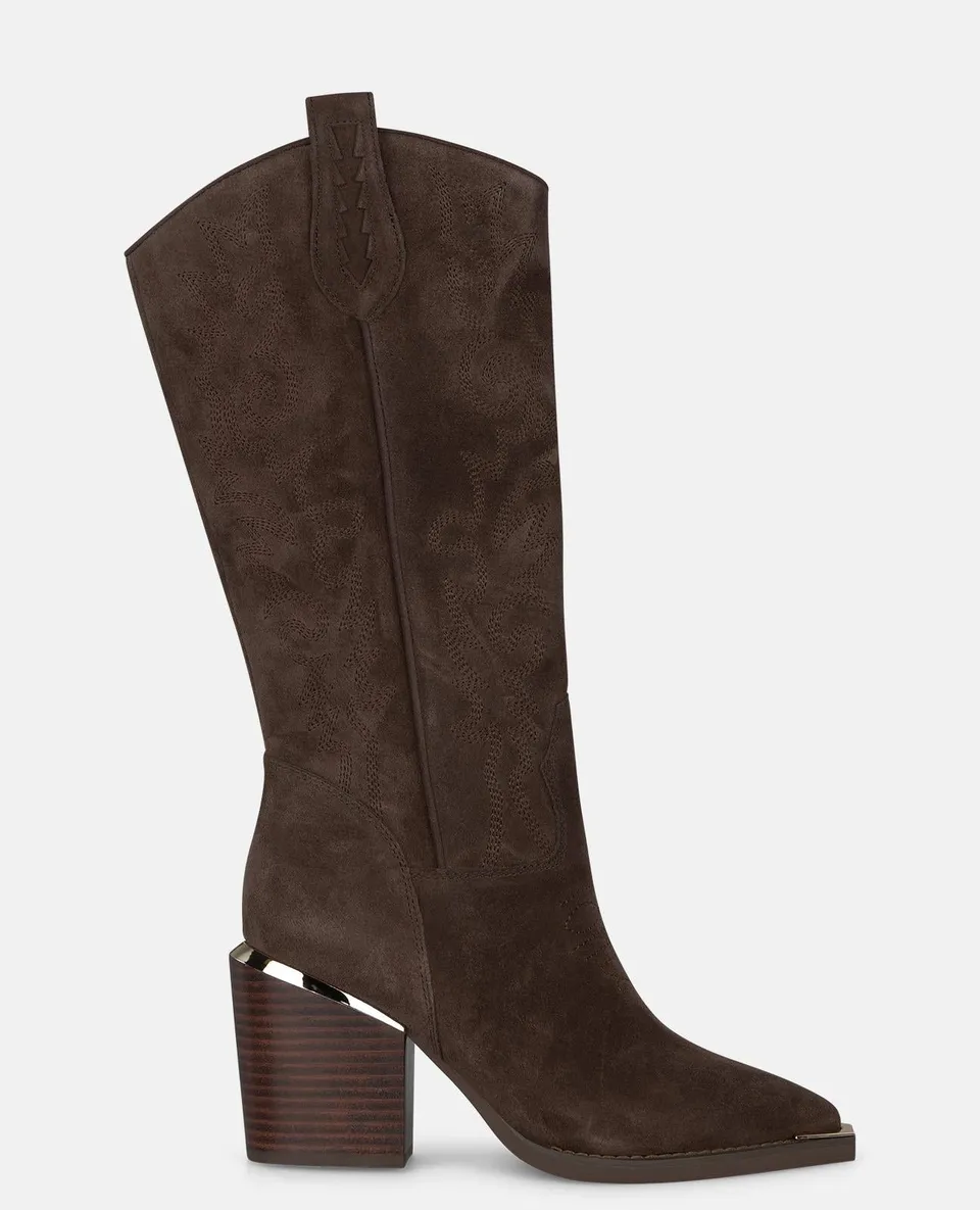 alma-en-pena-leather-cowboy-boots-braun-mit-stickerei-7-5-cm image 1