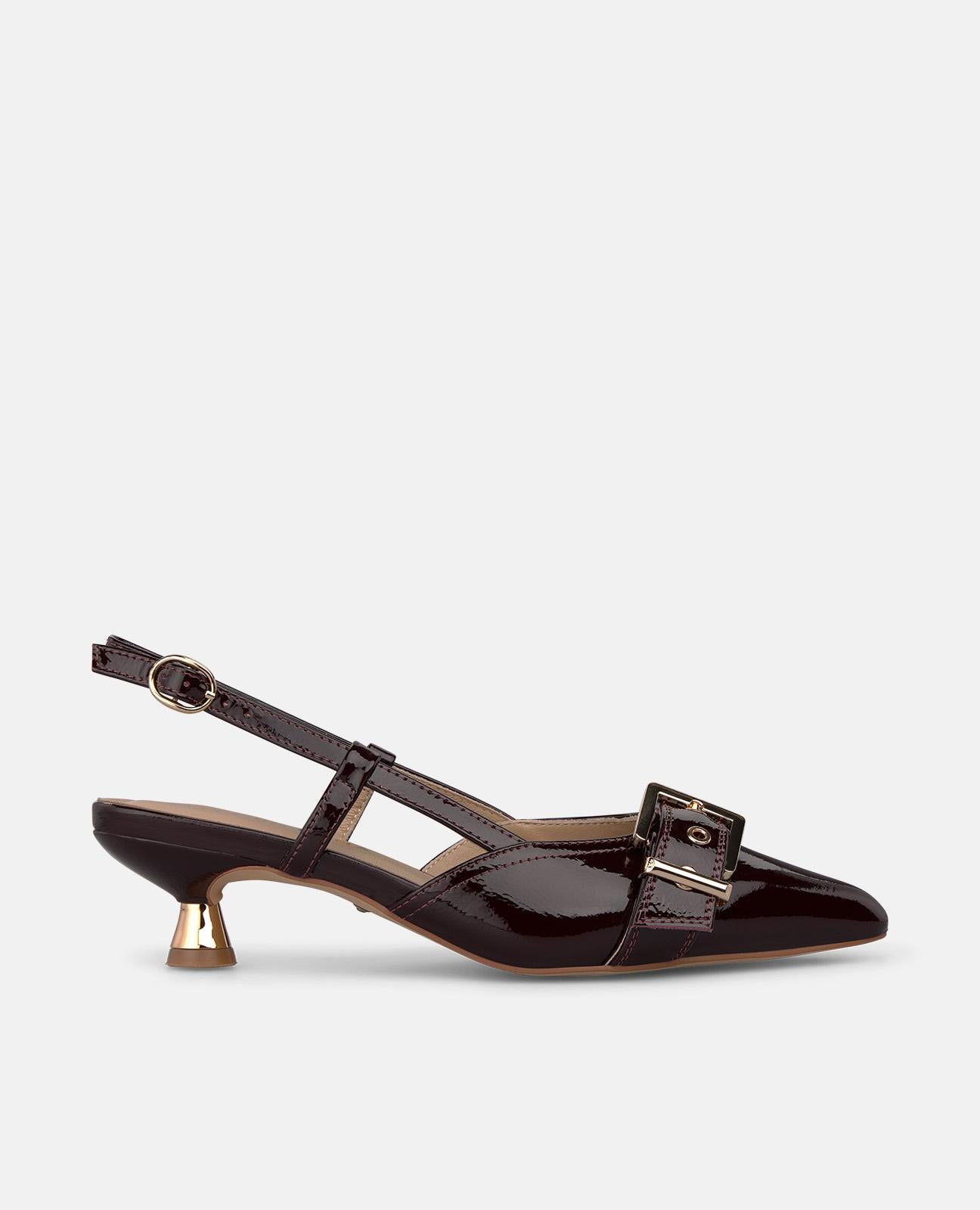 alma-en-pena-alfa-63824-slingback-pump-bordeaux-lack-schnalle-4-cm image 1