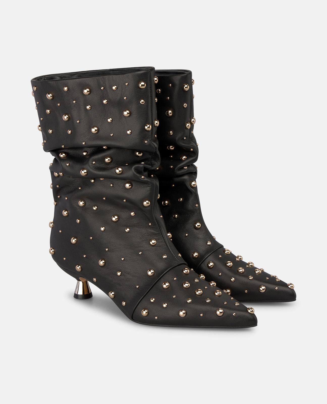 alma-en-pena-nappa-stiefelette-mit-nieten-schwarz image 2