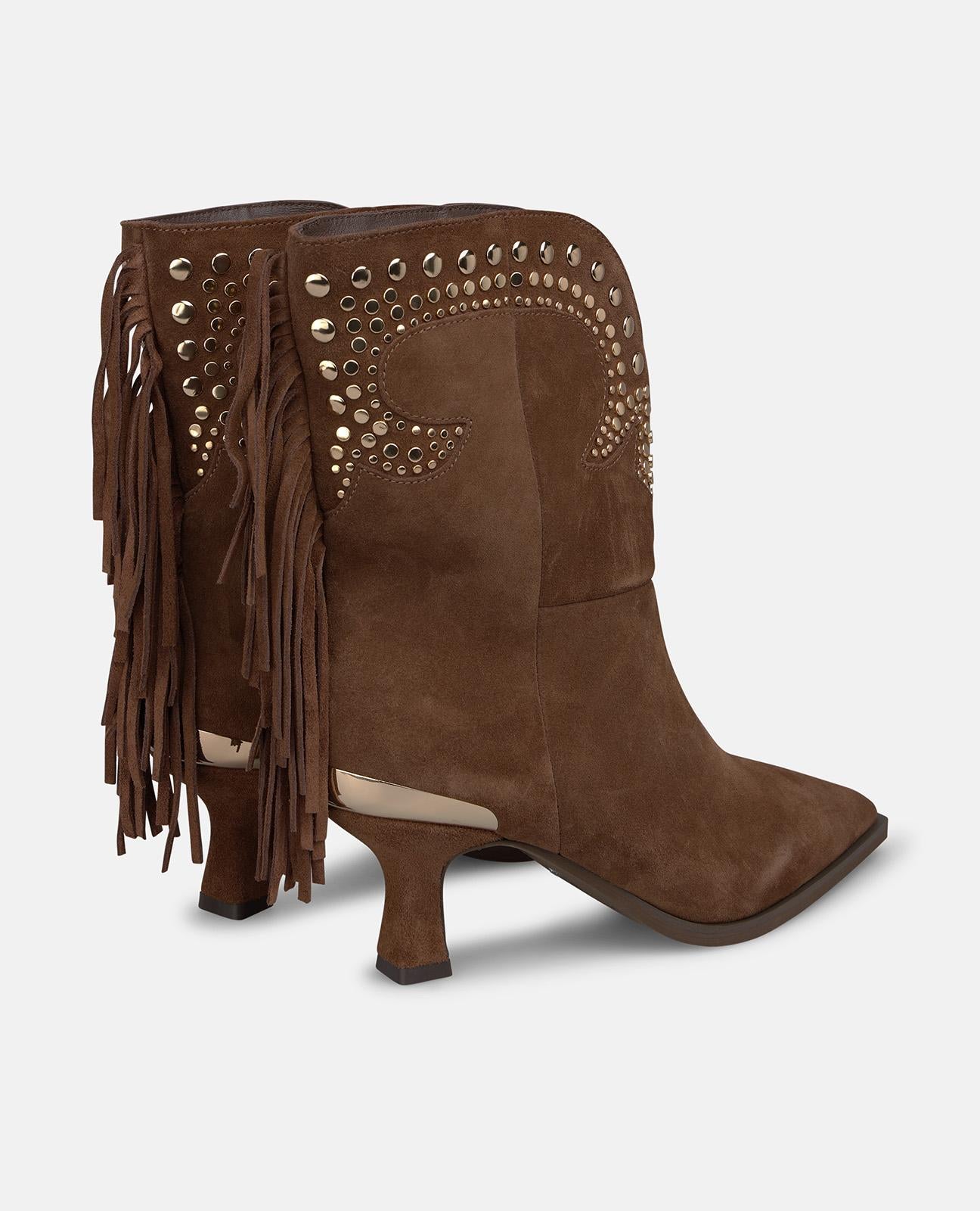 alma-en-pena-suede-cowboy-bootie-fransen-camel-6-cm image 3