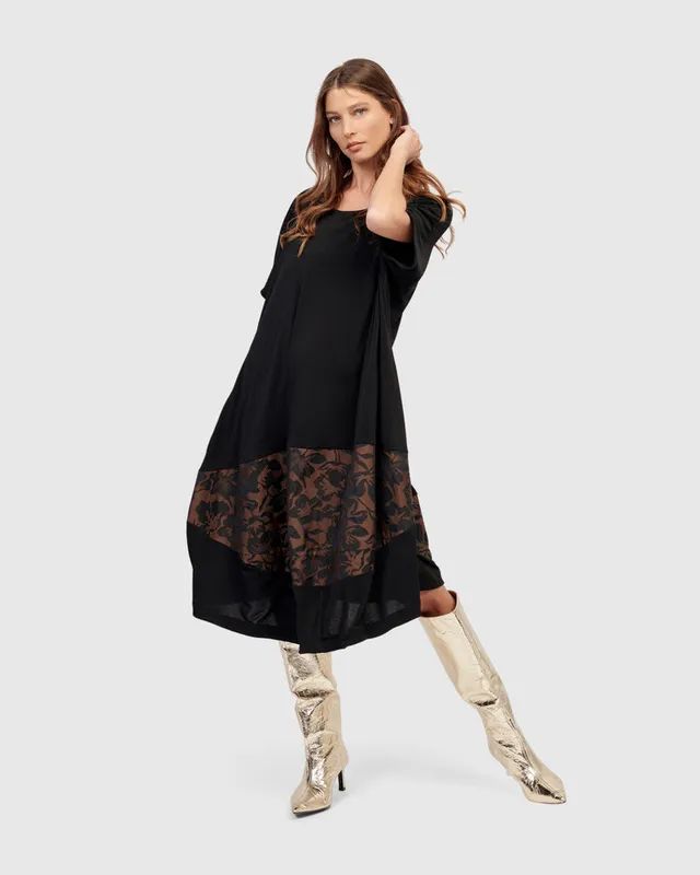 alembika-dark-n-stormy-t-shirt-kleid-brown image 1