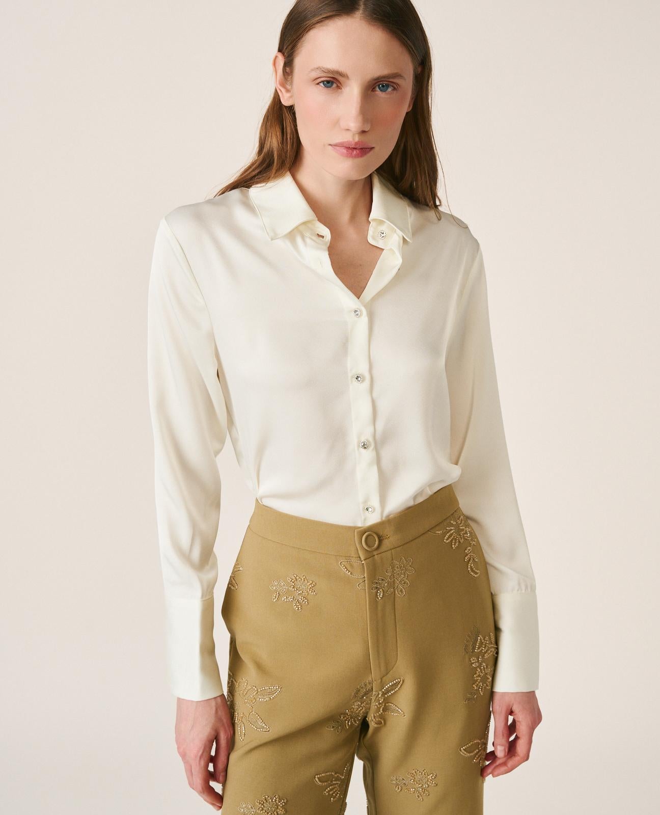 alma-en-pena-satinbluse-slim-fit-wei image 4
