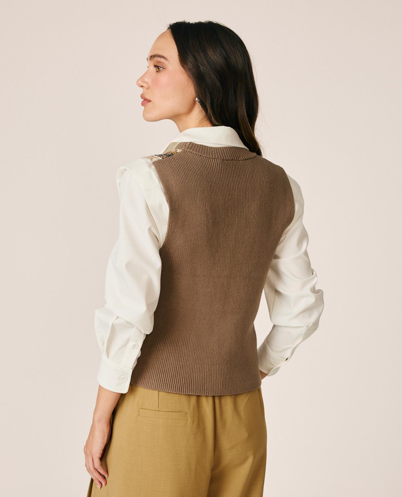 alma-en-pena-sewn-vest-with-sequins-strickweste-mit-streifen-und-pailletten-in-b image 7