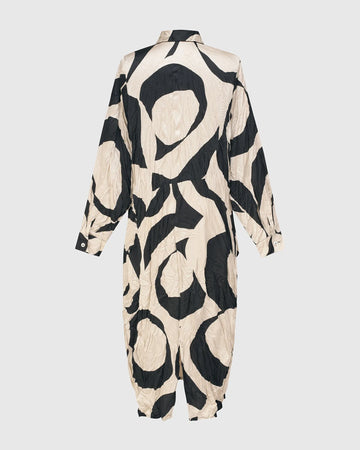 alembika-ribbon-crinkle-midi-dress-cream-black-midi-kleid image 8