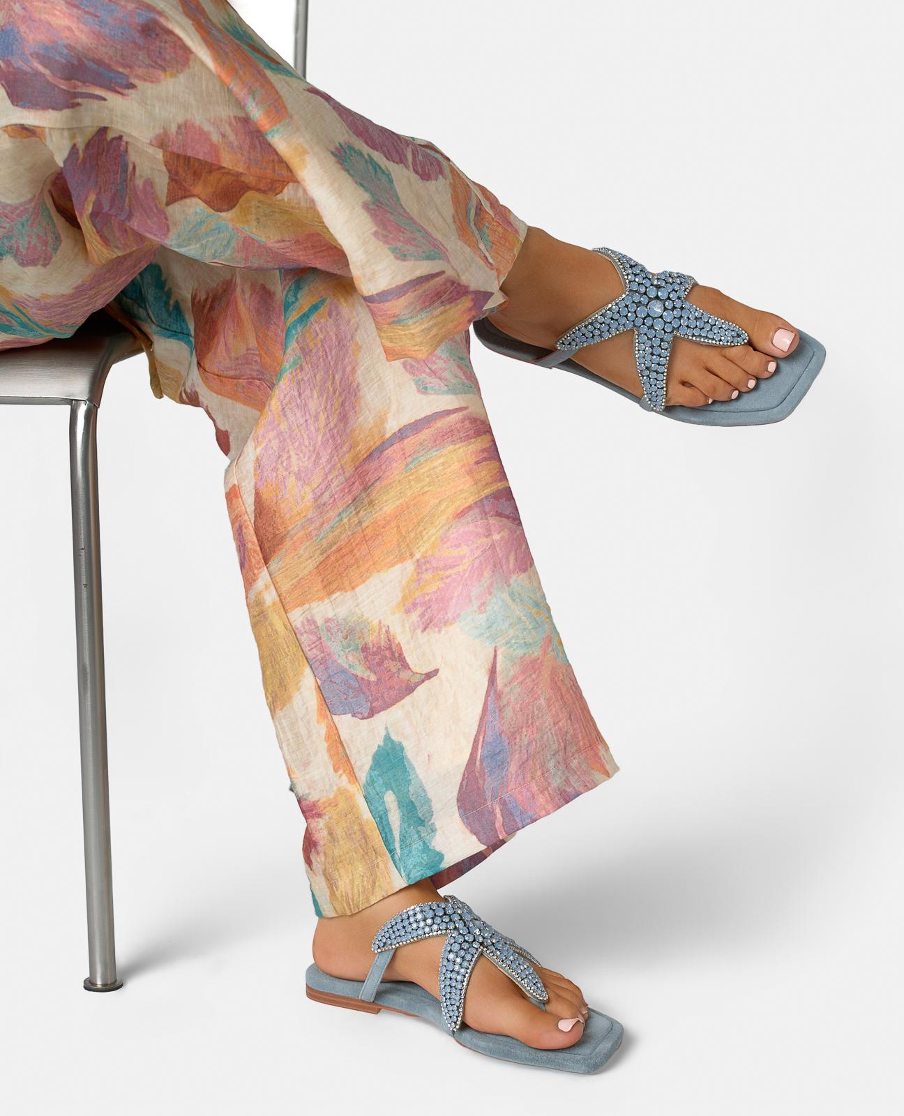 alma-en-pena-star-flat-sandal-flache-sandale-blau image 5