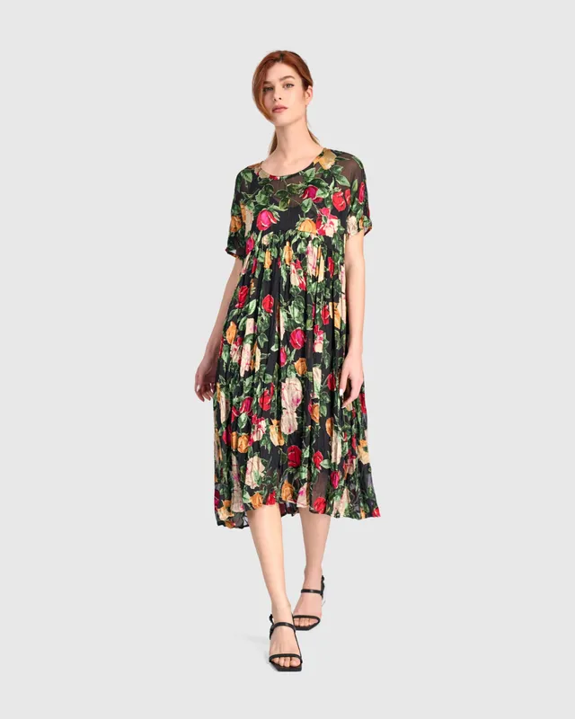 alembika-night-in-the-garden-kleid-sheer-floral-midi image 1