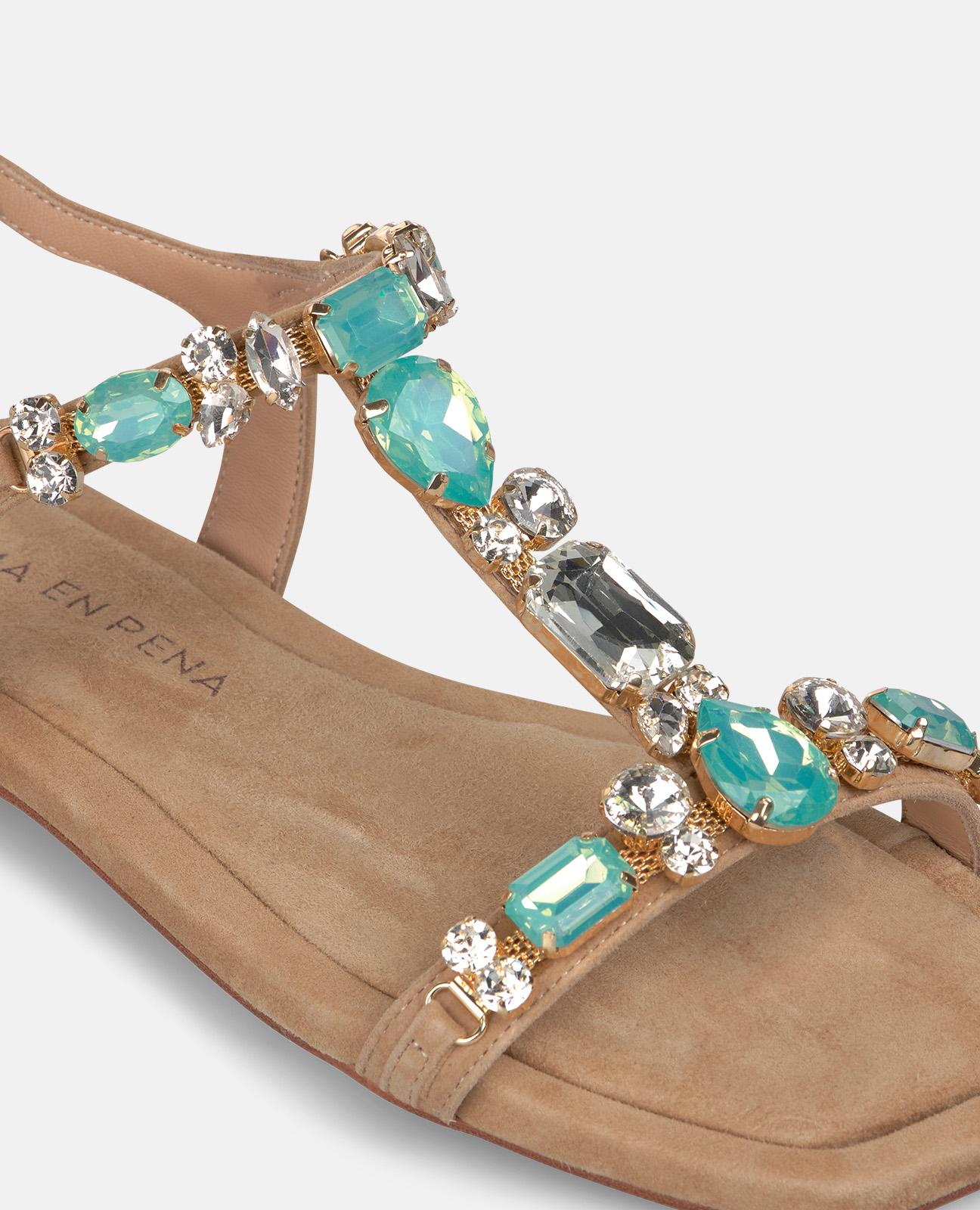 alma-en-pena-flat-sandals-with-rhinestone-accents-flache-sandale-arena image 5