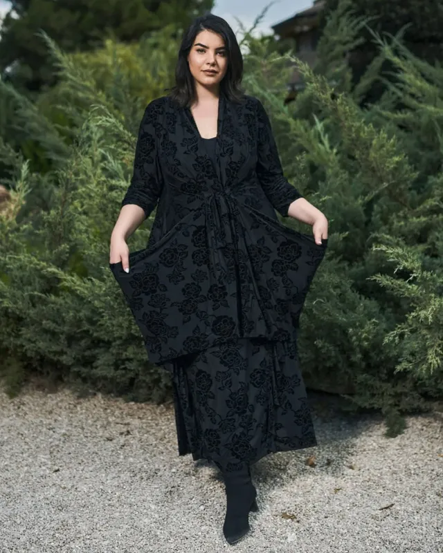 alembika-lace-draped-tie-front-jacke-schwarz-spitzen-jacke-mit-bindeg-rtel image 1