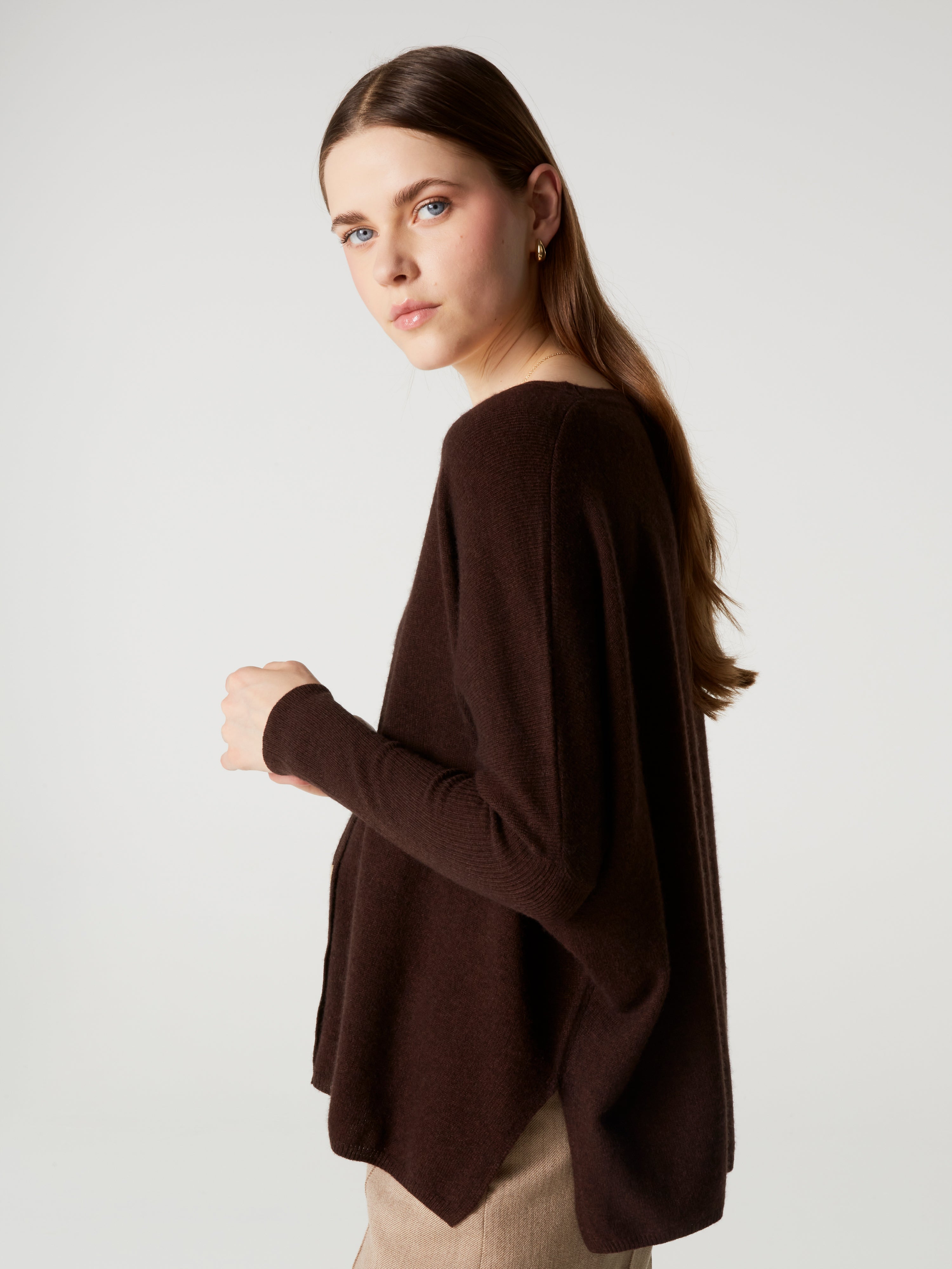 absolut-alison-poncho-cardigan-damen-aus-100-kaschmir-braun image 3